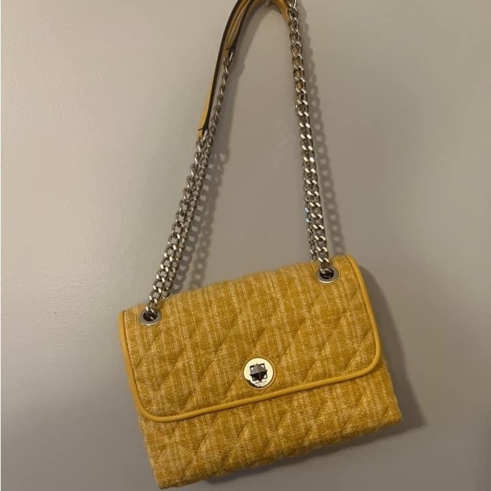 Yellow Tweed Kate Spade Bag